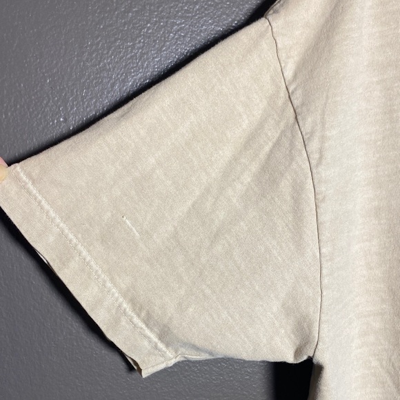 Fresh Produce Pigment-Dyed Over-Sized Cropped Short Sleeve V-Neck Tee - Picture 3 of 5